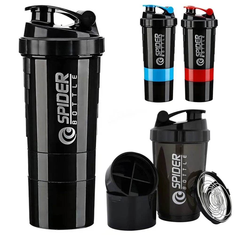 Whey Protein Isolate - 3 Layers Shaker Protein Bottle Powder