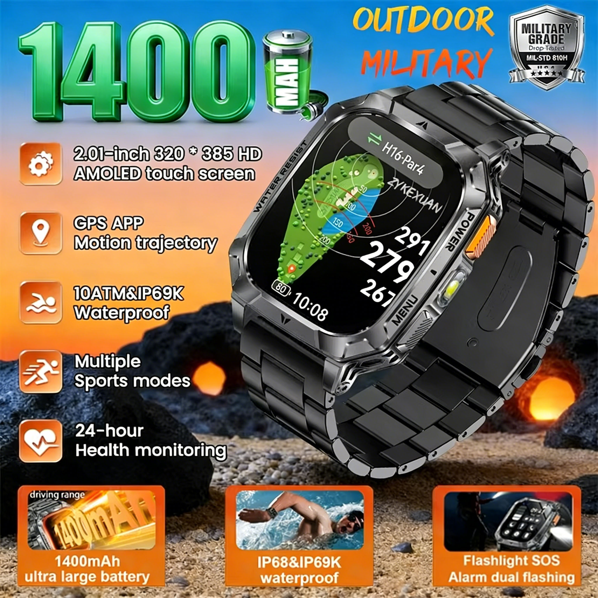 Nutrition Gym - New 2026 Smartwatch Sports HD AMOLED