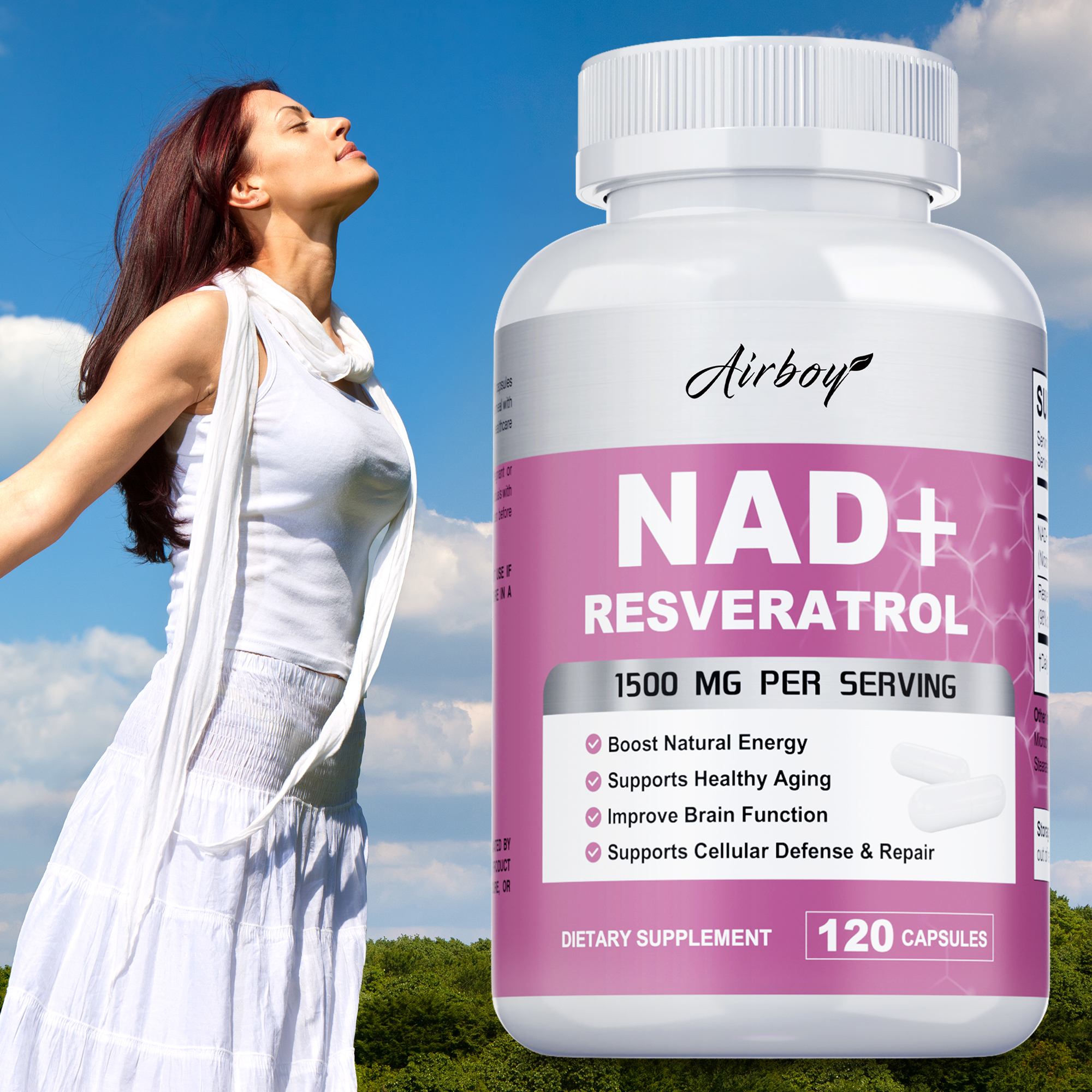 Resveratrol Capsule Anti Aging - AD + Resveratrol Supplement - Anti-aging,