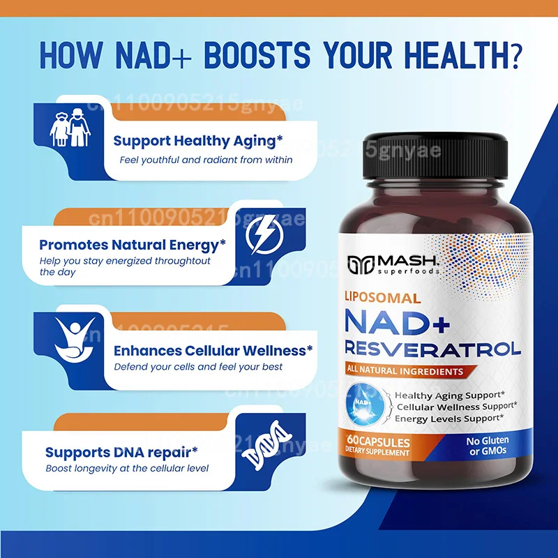 900mg NAD+ Supplement: Nicotin - Resveratrol Capsule Anti Aging incelemesi ve fiyatı