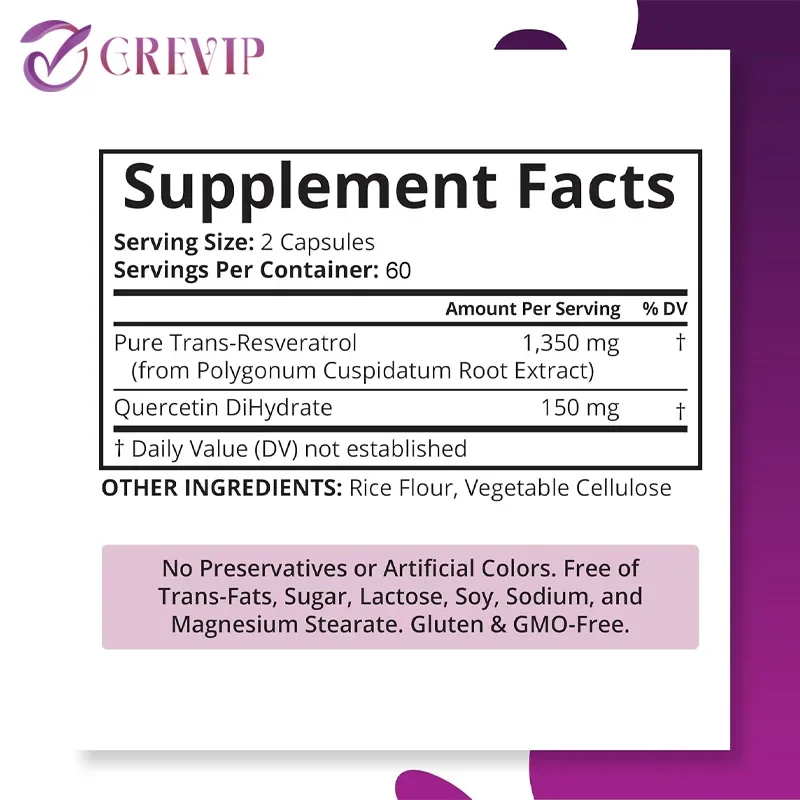 Trans-Resveratrol 1500mg - Pot - Resveratrol Capsule Anti Aging incelemesi ve fiyatı