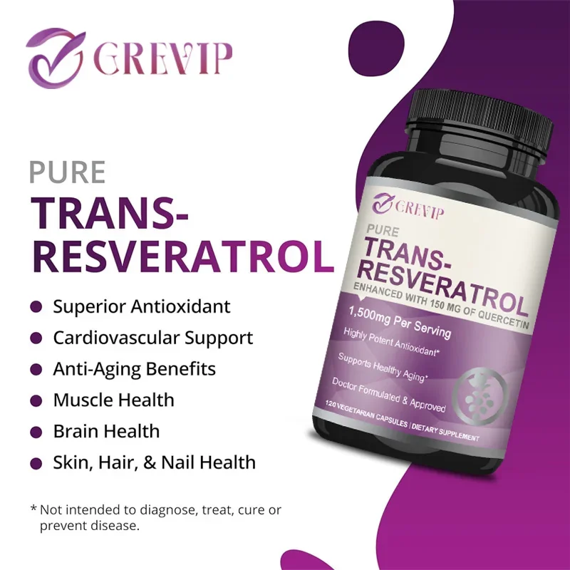 Trans-Resveratrol 1500mg - Pot - Resveratrol Capsule Anti Aging incelemesi ve fiyatı