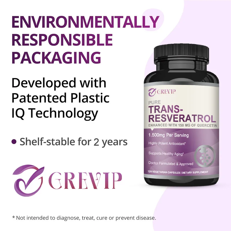 Trans-Resveratrol 1500mg - Pot - Resveratrol Capsule Anti Aging incelemesi ve fiyatı