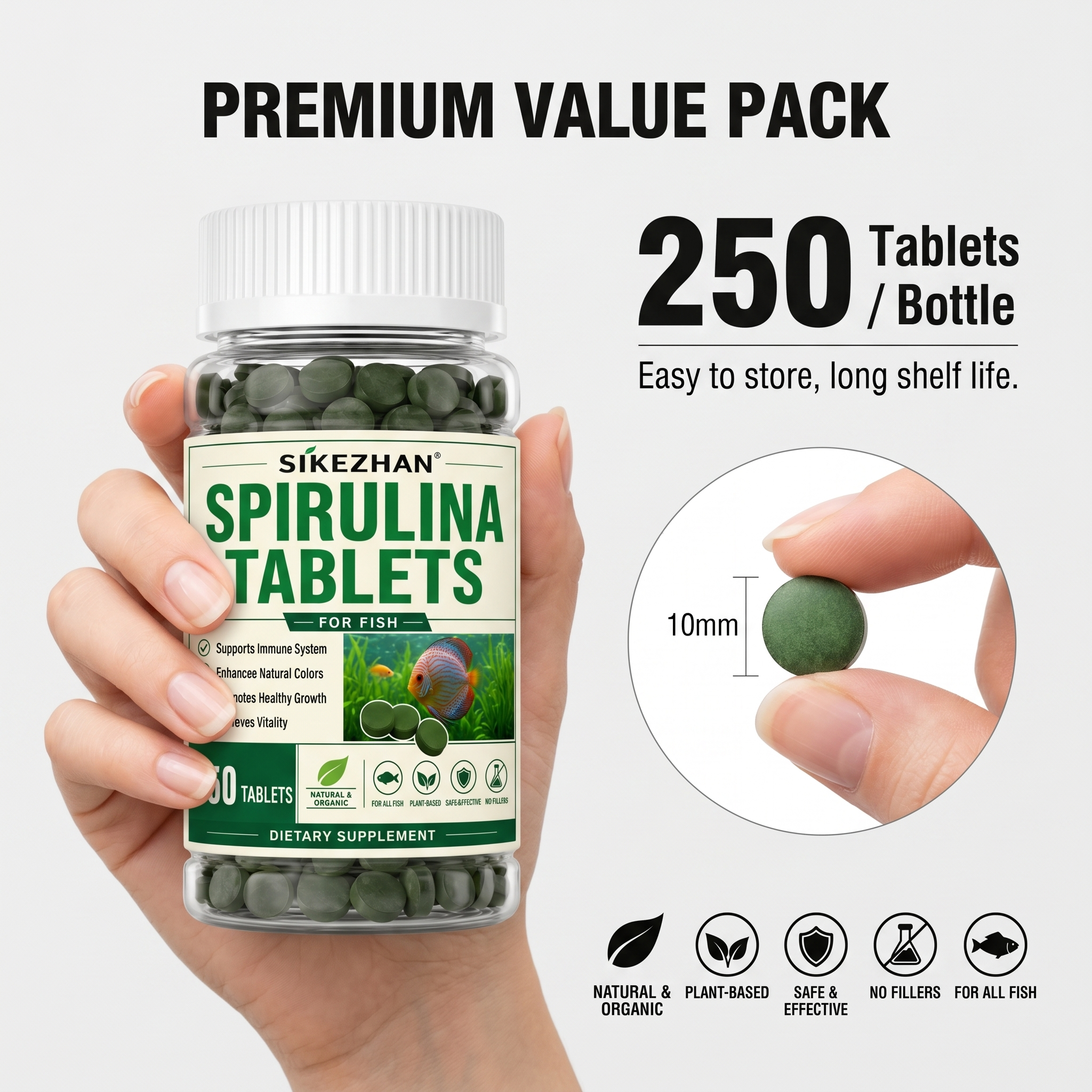 1000pcs High Purity Spirulina  - Spirulina Tablet Organic incelemesi ve fiyatı