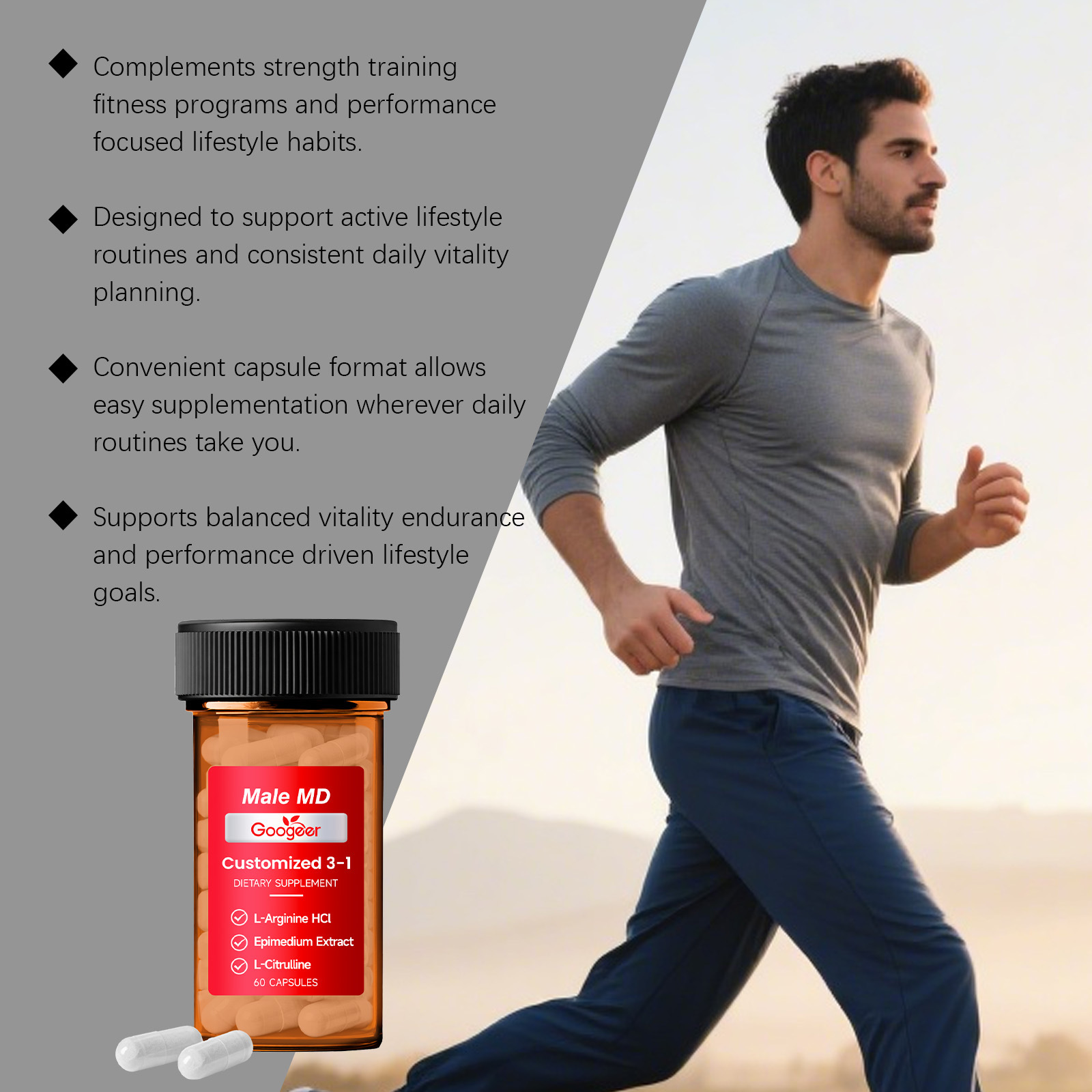 GOOGEER Men's Health Capsules  - Nutrition For Health Fitness & Sport Melvin Williams incelemesi ve fiyatı