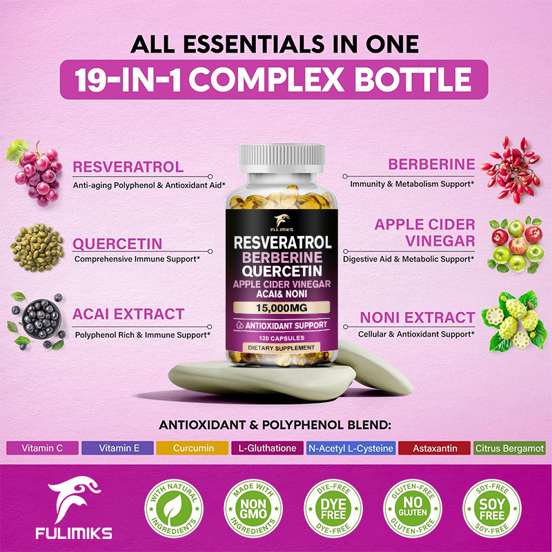 Premium Resveratrol 6500mg, wi - Resveratrol Capsule Anti Aging incelemesi ve fiyatı
