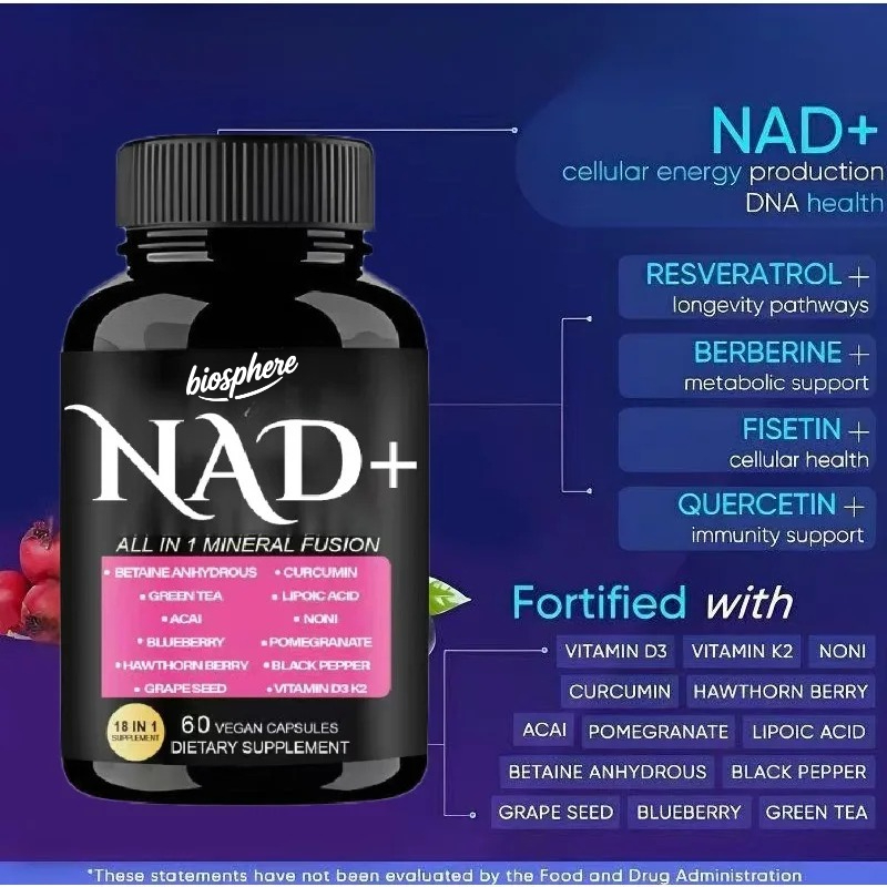 NAD supplement  nicotinamide n - Resveratrol Capsule Anti Aging incelemesi ve fiyatı