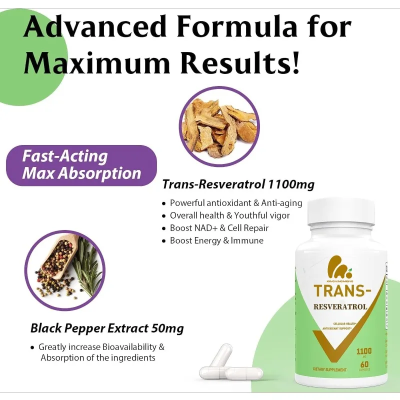 99% Resveratrol 1100mg Antioxi - Resveratrol Capsule Anti Aging incelemesi ve fiyatı