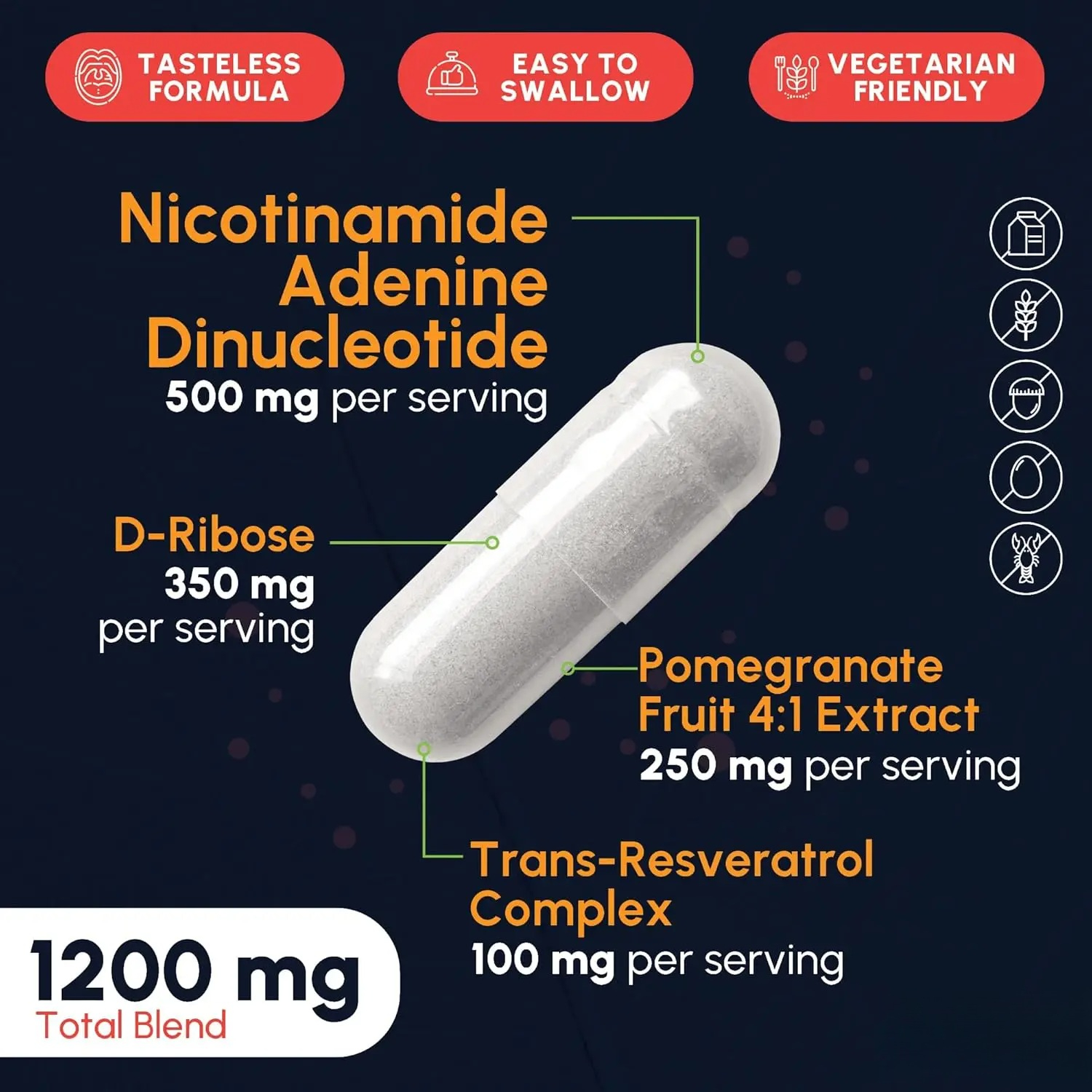 NAD supplements contain D-ribo - Resveratrol Capsule Anti Aging incelemesi ve fiyatı